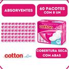 Absorvente Cotton Cobertura Seca - Com Aba - Kit 60 - 8 Un
