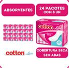 Absorvente Cotton Cobertura Seca - Sem Abas - Kit 24 - 8 Un