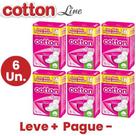 Absorvente Cotton Line Suave Com abas - Kit Com 6 Unidades