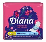 Absorvente Diana Suave Sem Abas 8 Unidades