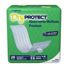 Absorvente Dry Protect Multiuso Premium Unissex para Incontinência Urinária Moderada 20 Unidades