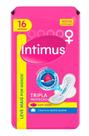 Absorvente externo intimus com abas cobertura suave c/16 unidades