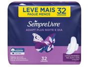 Absorvente Externo Sempre Livre Adapt Plus - Noite e Dia Suave com Abas 32 unidades