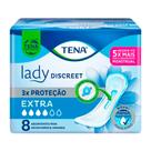 Absorvente Extra Lady Discreet Tena 8 Unidades