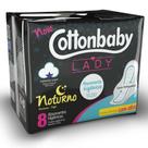Absorvente Higiênico Cottonbaby Lady Suave Noturno Com Abas 8 Unidades