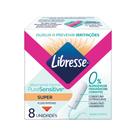 Absorvente Interno Libresse Super Pure Sensitive com 8 unidades