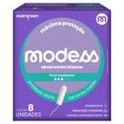 Absorvente Interno Modess Fluxo Moderado com 8un - Evergreen
