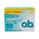Absorvente Interno O.B Médio Leve 10 Pague 8