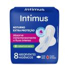 Absorvente Intimus Noturno Cobertura Seca C/Abas 8 Unidades Absorvente Intimus Noturno Cobertura Seca C/Abas 8 Unidades