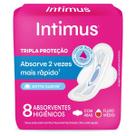 Absorvente Intimus Tripla Proteção Cobertura Suave com Abas 8 unidades