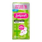 Absorvente Ladysoft Normal Cobertura Suave com Abas 16 Unidades Leve Mais Por Menos