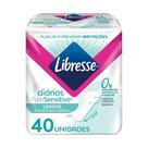 Absorvente Libresse Protetor Diário Pure Sensitive Longo sem Abas - Embalagem com 40 Unidades