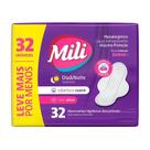 Absorvente Mili Dia e Noite 32 Unidades Suave Absorção Rápida com Abas Absorvente Mili Dia e Noite 32 Unidades Suave Absorção Rápida com Abas