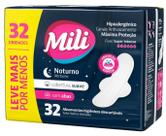 Absorvente Mili Noturno Com Abas com 32 unidades
