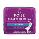 Absorvente Noturno Escapes de Urina Intenso Protetor Maxxi Com Abas Poise 8 Unidades