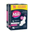 Absorvente noturno Mili com abas pacote com 16 unidades