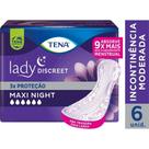 Absorvente para Incontinência Urinária Tena Lady Discreet Maxi Night - Embalagem com 6 Unidades Absorvente para Incontinência Urinária Tena Lady Discreet Maxi Night - Embalagem com 6 Unidades