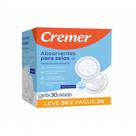 Absorvente para seios cremer l30p24un