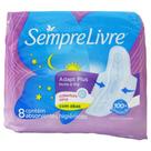 Absorvente sempre livre noturno toque seca com abas - 8 unidades - Johnson johnson