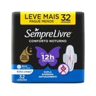 Absorvente Sempre Livre Tri Protect Noturno Cobertura Seca com Abas Leve Mais Pague Menos - Embalagem com 32 Unidades