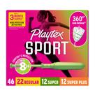 Absorventes Internos Playtex Sport Multipack, Absorção Regular/Super/Super Plus, 46 unidades Absorventes Internos Playtex Sport Multipack, Absorção Regular/Super/Super Plus, 46 unidades