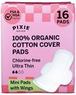 Absorventes Pixie Cup Ultra Finos Mini com Abas 16 unidades Absorventes Pixie Cup Ultra Finos Mini com Abas 16 unidades