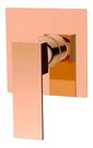 Acabamento Monocomando Para Base Chuveiro Quadrado Rose Gold