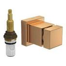 Acabamento p Registro de Pressão até 1" com Mecanismo mvr 1/2 e 3/4 Volta Cubo Gold Matte