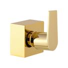 Acabamento Para Chuveiro Registro 1.1/4 1.1/2 50mm Alavanca Quadrado Dourado Brilhante Banheiro Padrão Deca