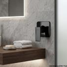 Acabamento para Monocomando de Chuveiro Meber Metais Axiom Slim Base 2997 3/4 Preto Matte