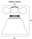 Acabamento para Registro ABS Mod. C-33 Padrão Deca/Docol CR Blukit