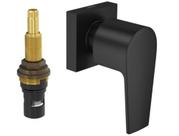 Acabamento para registro de pressão 1/2 e 3/4 deca level black matte 4916.bl26.pq.mt Acabamento para registro de pressão 1/2 e 3/4 deca level black matte 4916.bl26.pq.mt