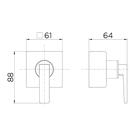 Acabamento para Registro Docol Stillo 824144 para Base Deca 1/2", 3/4" e 1" Níquel Escovado