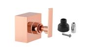 Acabamento Para Registro Geral Banheiro 1.1/4 1.1/2 50mm Alavanca Quadrado Rose Gold Brilhante Chuveiro Padrão Docol