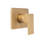 Acabamento para registro Monocomando base deca Quadrado Alavanca Dourado Fosco