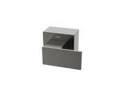 Acabamento para registro padrão base Docol Quadrado Cinza Grafite Gaveta Pressão Metal Premium JIWI WJ4916MDDCCZ