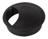 Acabamento Passa Fio Mesa Computador Preto 46mm Kit 04 Pçs