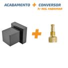 Acabamento Preto Quadrado Abs Registro 1/2 3/4 Reg Fabrimar