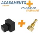 Acabamento Reg Gaveta Preto Quadrado 1.1/2 E 1.1/4 Fabrimar
