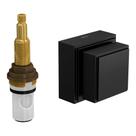 Acabamento Registro de Pressão 1/2" e 3/4" Quadra Black Matte - 4916.BL93.PQ.MT