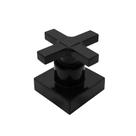 Acabamento Registro Padrão Deca Pressão E Gaveta 16 Estrias Abs Preto Black