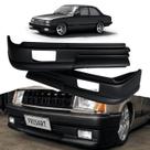Acabamento Spoiler Dianteiro Chevette 1983 a 1993 semelhante ao Original Preto Com Furo Para Farol de Milha Frisart TP009