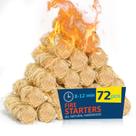 Acendedor de Fogo JDZKOMKE 72 peças à Prova dÁgua, Natural, 12 min de Queima