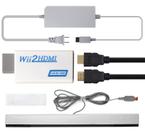 Acessório 4 em 1 Adaptador Wii para HDMI + Cabo de alimentação Wii + Barra de sensor + Cabo HDMI