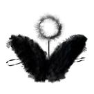 Acessório Cosplay Anjo Para Fantasia Adulto Unissex Asa e Auréola