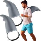 Acessório de barbatana de tubarão Gejoy Shark Costume para adultos cinza