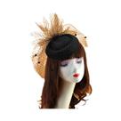 Acessório De Cabelo Chapéu De Lã Retrô Preto Com Véu Pequeno Para Festa, Tiara De Noiva Acessório De Cabelo Chapéu De Lã Retrô Preto Com Véu Pequeno Para Festa, Tiara De Noiva