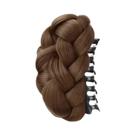 Acessório De Cabelo Feminino: Coque Trançado Volumoso Com Presilha Para a Parte De Trás Da Cabeça