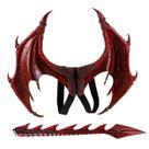 Acessório de fantasia MANO Halloween Dragon Wings com cauda para crianças