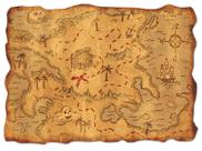 Acessório de festa Beistle Plastic Treasure Map (1 unidade)